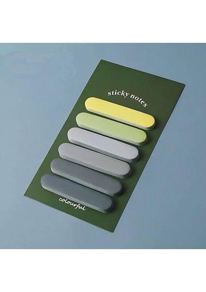 Sarı - Yeşil Temalı 6 Renkli Not Seti • • Sticky