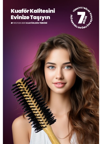 Venüsline Naturel 1122 Orta Boy Saçlar Için Düz ve Dalgalı Fön Fırçası fiyatları