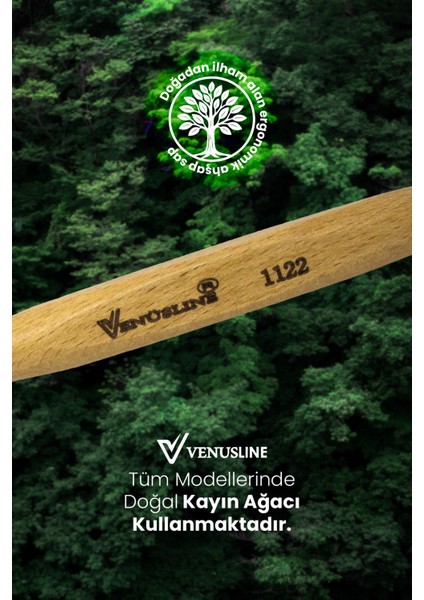 Venüsline Naturel 1122 Orta Boy Saçlar Için Düz ve Dalgalı Fön Fırçası indirimleri