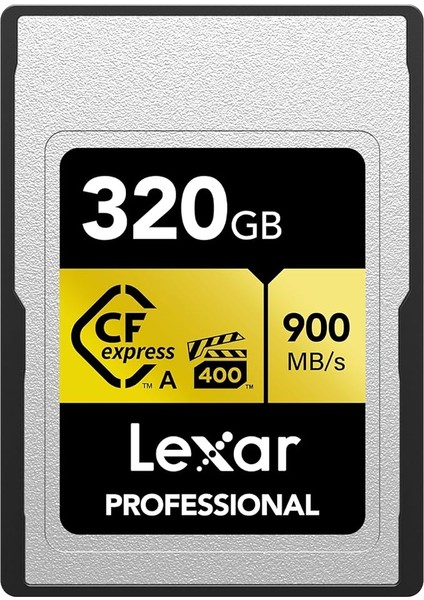 320GB Profesyonel Cfexpress Tip A Gold Serisi Hafıza Kartı, 900MB/S'YE Kadar Okuma, Sinema Kalitesinde 8k Video, Anma Vpg 400 (LCAGOLD320G-RNENG)