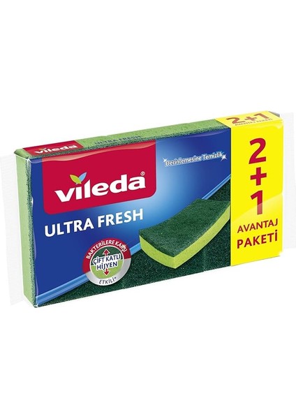 Ultra Fresh Düz Sünger 2+1