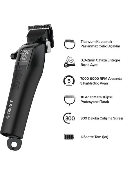 HC9553 Profesyonel Lityum Ion Saç Kesme Makinesi fırsatları