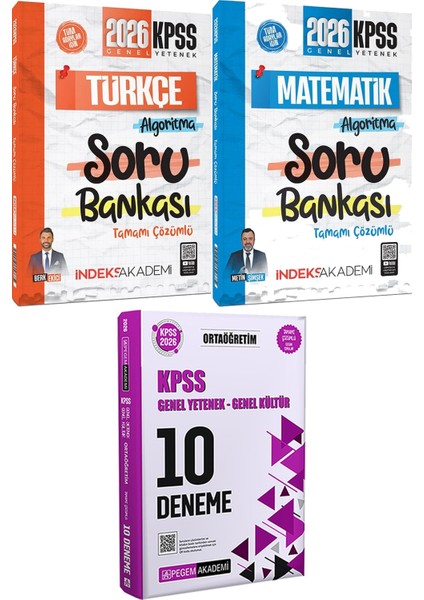 2026 Kpss Türkçe Matematik Algoritma Soru Bankası - 2026 Kpss Ortaöğretim Çözümlü 10 Deneme