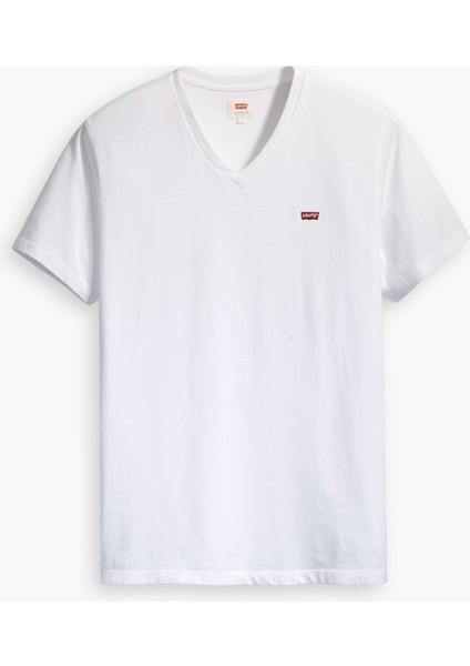 Erkek T-Shirt Beyaz V Yaka Tişört A2084-0000 modelleri