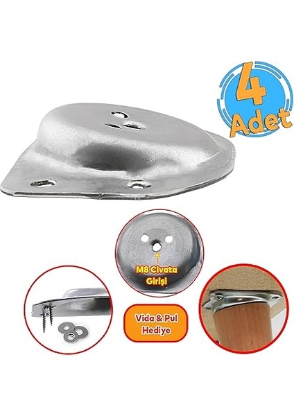 Adet) Mobilya Zigon Masa Ahşap Sehpa Ayağı Bağlantı Aparatı Açılı Dereceli Ayakları Tabanı Metal fiyatları