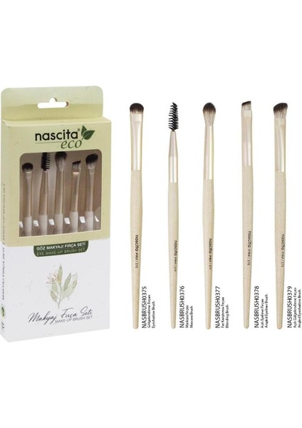 Eco Eye Make Up Brush Makyaj Fırçası 5li Set