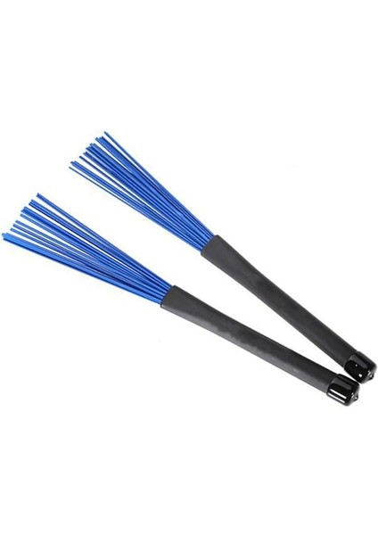 Teleskopik Tutacaklı Davul Fırçaları Mavi Jazz ve Rock Müzisyenleri Için Rahat Kullanımlı