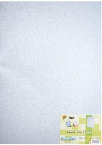 Eva 50 x 70 cm Beyaz 2 mm Simli