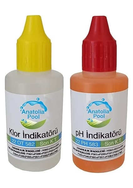 Pool Havuz Suyu Test Kiti Yedek Sıvısı Klor ve Phenol (Pool Water Test Kits Liquid Cı And Ph)