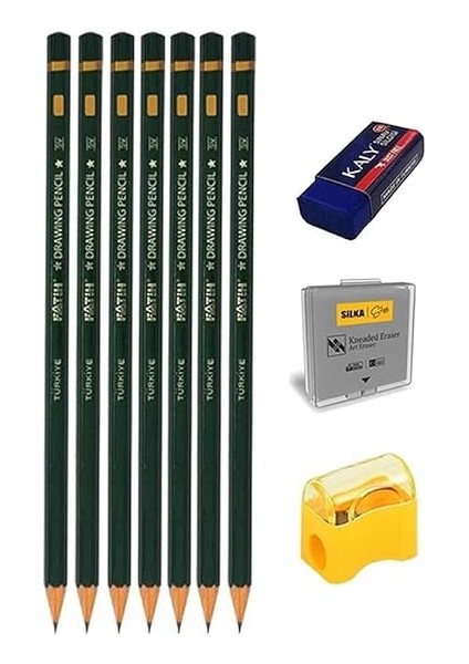 Kağıdı A4 83 gr 25'li 1 Paket Eskiz Kağıdı Fatih Dereceli Kalem Hamur Silgi Sınav Silgisi Kalemtraş fiyatları