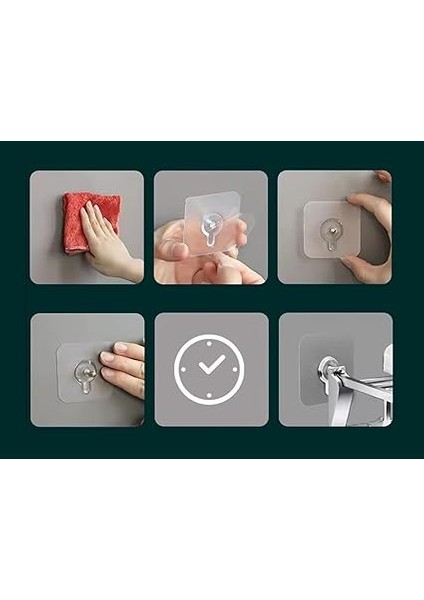 Lua Ultra Güçlü Vantuzlu Askı 5 Adet, Banyo Mutfak Raf Fotoğraf Çerçeve Askısı, Vantuzlu Çivi fırsatları