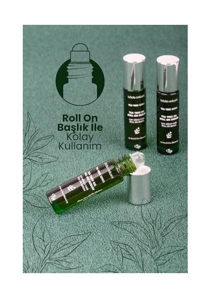 Bade Natural Çay Ağacı Yağı Hızlı Etkili Akne Karşıtı Roll On 10 ml
