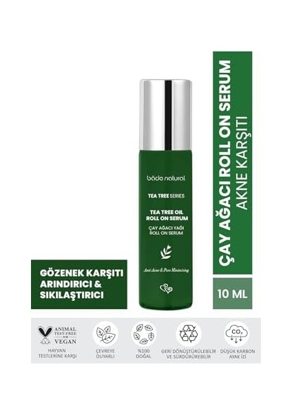 Bade Natural Çay Ağacı Yağı Hızlı Etkili Akne Karşıtı Roll On 10 ml fiyatları