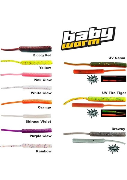 Baby Worm 5.2 cm Floating Lrf Silikonu Uv Fire Tiger fırsatları