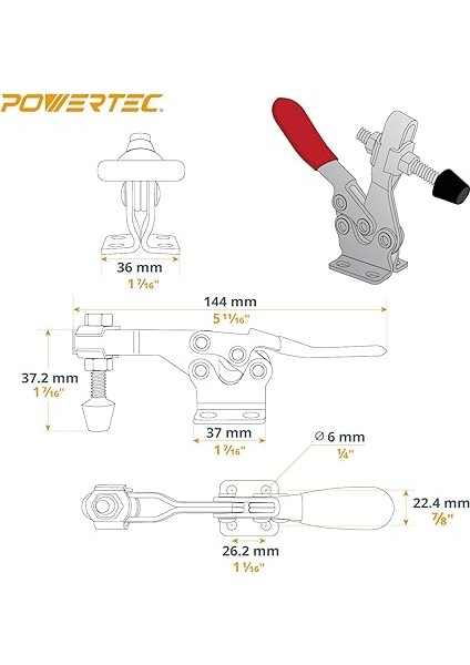 20327 Hızlı Serbest Bırakma Yatay Geçiş Kelepçesi 201B - 300 Lb Tutma Kapasitesi ve Kauçuk Basınç Ucu, 4pk fiyatları