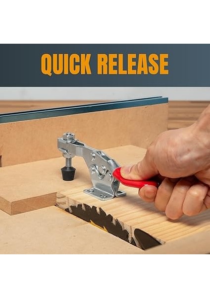 20327 Hızlı Serbest Bırakma Yatay Geçiş Kelepçesi 201B - 300 Lb Tutma Kapasitesi ve Kauçuk Basınç Ucu, 4pk fırsatları