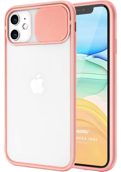 11 Kılıf Slide Camera Lens Protection Pembe