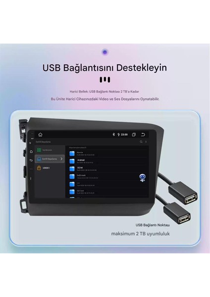 2012-2015 Honda Civic Multimedya Ekran|9 Inç 8GB+128GB Multimedya Navigasyon Wifi Carplay+Kamera fırsatları