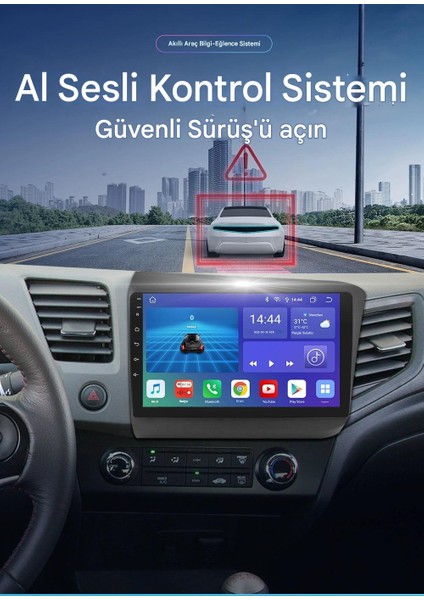 2012-2015 Honda Civic Multimedya Ekran|9 Inç 8GB+128GB Multimedya Navigasyon Wifi Carplay+Kamera indirimleri