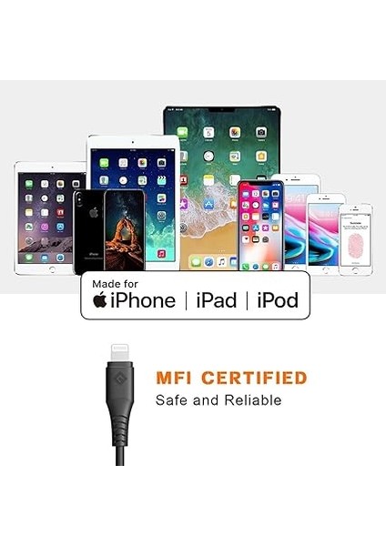 Omars Type-C iPhone Lightning Hızlı Şarj Kablosu Beyaz 1.2 Metre modelleri