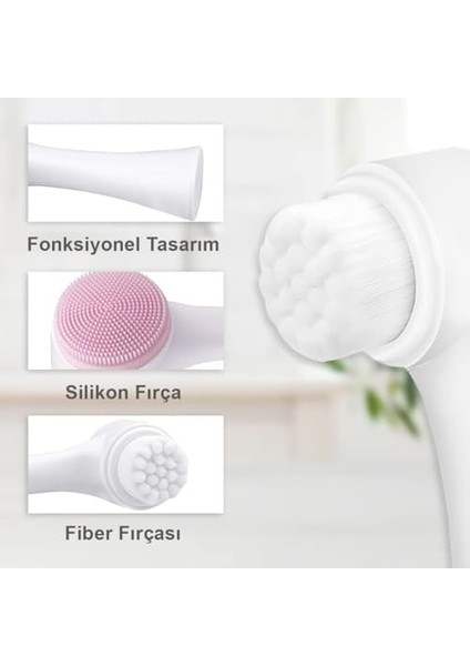 Aee® Çift Taraflı Cilt Temizleme Fırçası – Ultra Yumuşak Fiber & Silikon Yüz Fırçası – Derinlemesine Temizlik ve Masaj Etkisi modelleri