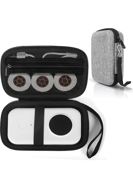 Nıımbot D11 D110 ile Uyumlu Sert Kılıf Etiket Yazıcısı Taşıma Çantası Phomemo D30 D35 Için Uygun, Etiket Kağıdı ve Şarj Kablosu Için Su Geçirmez ve Çarpışma Önleyici Saklama Kutusu