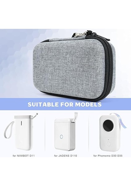 Nıımbot D11 D110 ile Uyumlu Sert Kılıf Etiket Yazıcısı Taşıma Çantası Phomemo D30 D35 Için Uygun, Etiket Kağıdı ve Şarj Kablosu Için Su Geçirmez ve Çarpışma Önleyici Saklama Kutusu fiyatları