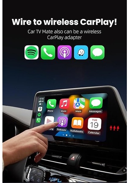 Car Tv Mate Pro - 2024 Fire Tv Stick Converter, Kablosuz Carplay, Hd HDMI Araç Adaptörü Stereo Video/oyun Oyunu, Kablolu Carplay Arabalar ve Çoğu Akış Cihazı Için Çalışır fırsatları