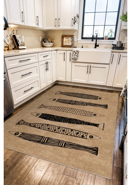 Yeni Desen Yıkanabilir Kaymaz Tabanlı Bohem Tarz Dijital Baskı Salon Halısı, Yumuşak Dokulu Lüks Halı Modeli ve 40 x 60 Kahverengi Renk Dikdörtgen Halı