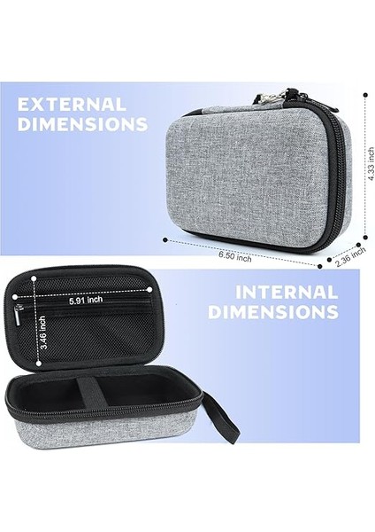 Nıımbot D11 D110 ile Uyumlu Sert Kılıf Etiket Yazıcısı Taşıma Çantası Phomemo D30 D35 Için Uygun, Etiket Kağıdı ve Şarj Kablosu Için Su Geçirmez ve Çarpışma Önleyici Saklama Kutusu modelleri