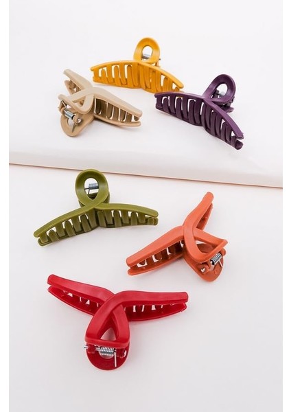 Kadın 6li Fiyonk Mandal Toka Seti,kadın Çocuk Mandal Toka, Lastik Toka Seti, Toka Organizer, Toka, Kız Çocuk Toka, Kadife Toka