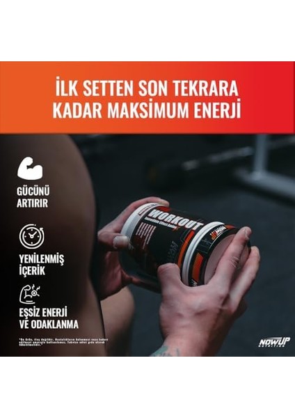Nowup Nutrıtıon Pre-Workout Tozu 30X12G – Vişne Aromalı – Antrenman Öncesi Takviye – 30 Saşe