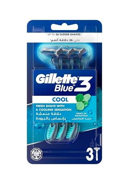 Gillette Blue3 Cool Kullan At Erkek Tıraş Bıçağı 3 Adet