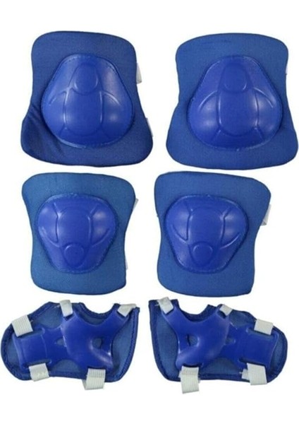 Store Yüksek Yoğunluklu Çocuk Koruyucu Set 6 Parça Dizlik Dirseklik El Pedi Paten Scooter Bisiklet, Mavi fiyatları