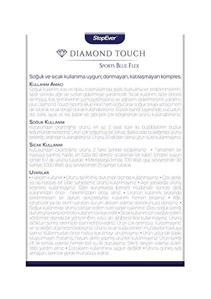 Stopever Diamond Touch Sports Blue Flex Soğuk Sıcak Kompres