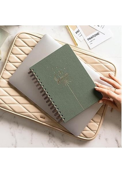 A5 Spiralli Keten Süresiz Planlayıcı Ajanda Yeşil modelleri