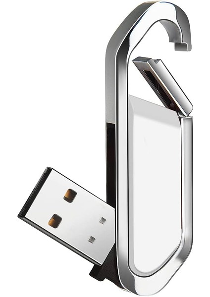 USB Flash Sürücü Taşınabilir Metal Başparmak Sürücü Anahtarlık USB 2.0 Bellek Çubuğu Kalem Sürücü Harici Veri Depolama Için, Beyaz