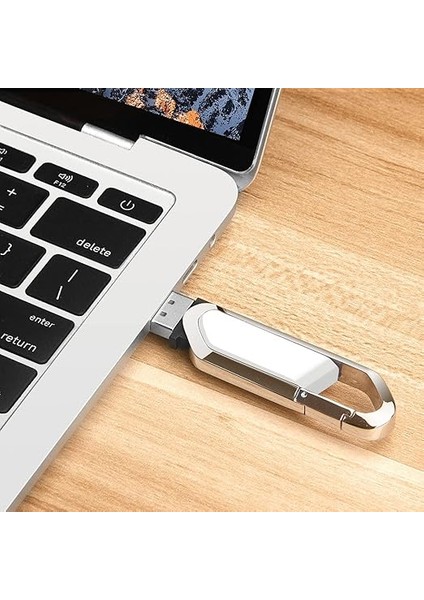USB Flash Sürücü Taşınabilir Metal Başparmak Sürücü Anahtarlık USB 2.0 Bellek Çubuğu Kalem Sürücü Harici Veri Depolama Için, Beyaz fırsatları
