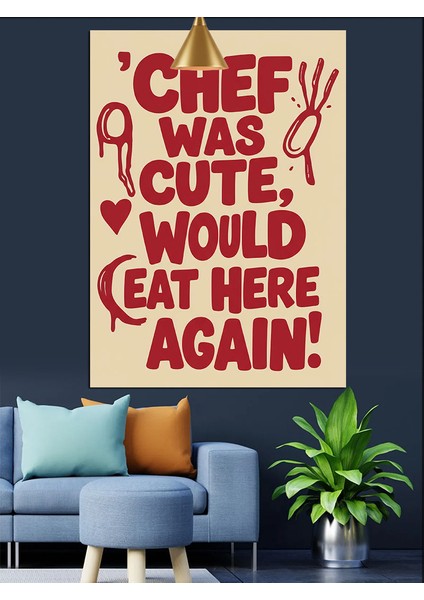 Müşteri Memnuniyeti Sözü Veren Komik Yazı Dekoratif Kanvas - Mdf Ahşap Tablo