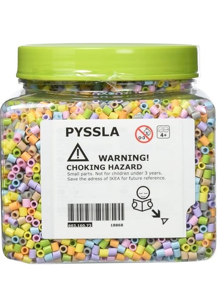 IKE-603.160.73 Pyssla Ütü Boncukları, Pastel Renkler