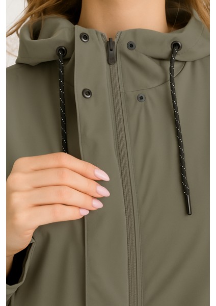 Kadın Rahat Kesim Kapüşonlu Trençkot modelleri