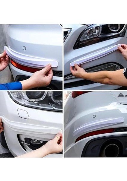 Araba Tampon Koruyucu, 2 Adet, Dayanıklı ve Esnek Malzeme, Yapışkanlı Montaj, Çizik ve Darbelere Karşı Koruma (Beyaz) indirimleri