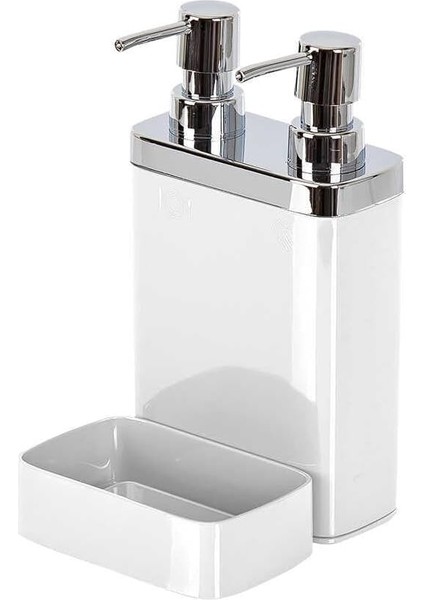 Viva 2'li Sıvı Sabunluk Süngerli Beyaz M-E10-01