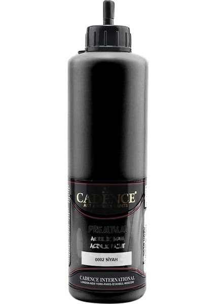 Siyah Akrilik Boya 500 ml Cad HYBAKRMUL500H60