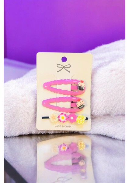 Çocuk Figürlü 5 cm 2 Çıtçıt 1 Adet Tel Toka Seti