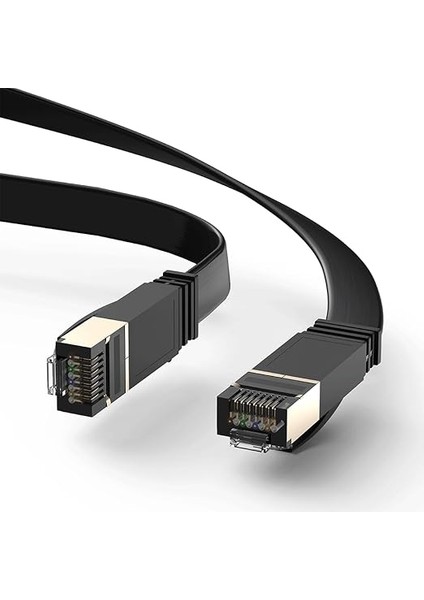 - Cat7 U/ftp Düz Ethernet Ağ Kablosu, 600MHZ, 10GBPS, RJ45, 3 Metre Uzunluk, Siyah