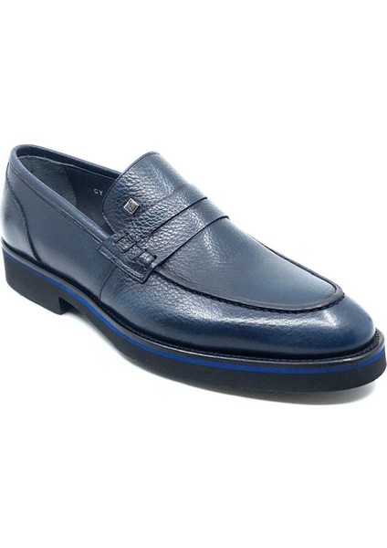 Mavi Hakiki Deri Erkek Ayakkabı 1114 287