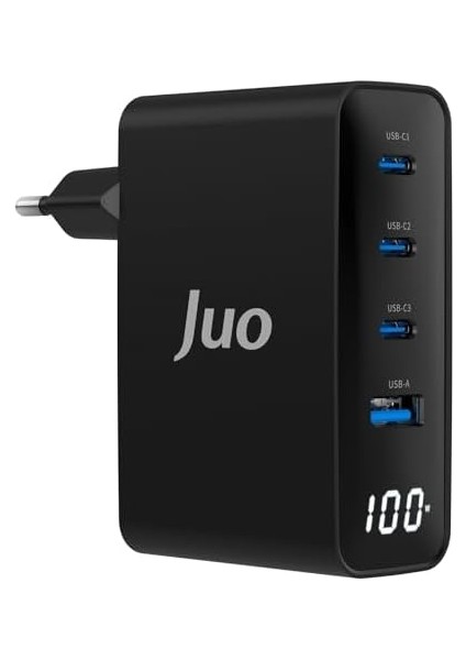 Juo 100W Gan LED Ekranlı 3 Type-C + Usb-A Hızlı Şarj Cihazı & & Notebook Şarj Aleti fiyatları