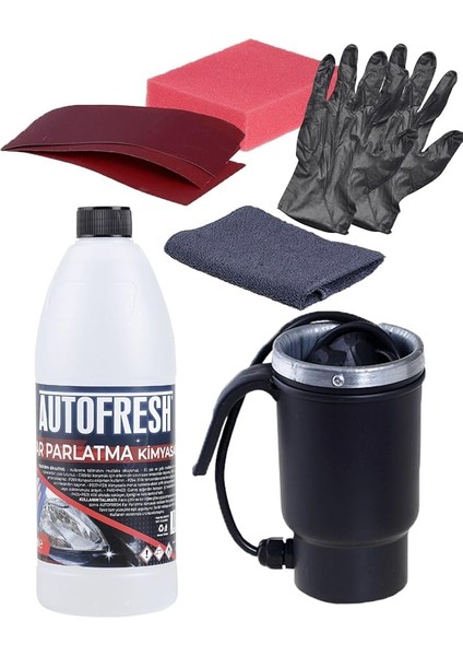 Far Temizleme Seti Buharlı Oto Far Parlatma Buhar Makinesi Seti Araç Far Temizleme Solüsyonu
