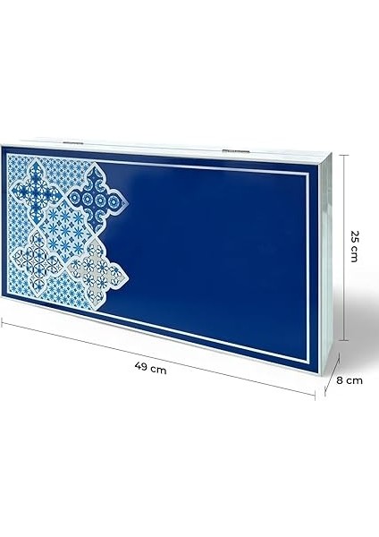 Blue Tile Tavla, Çizilmez Zeminli, Mıknatıslı Mdf Kasa, 2 Kat Vernik Cilalı fiyatları
